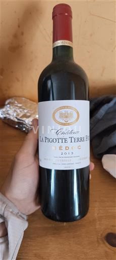 Vin Rouge sec Château La Pigotte Terre Feu 2013 France Bordeaux Médoc