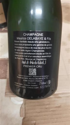 Champagne Šampanské Premier Cru Maurice Delabaye & Fils Brut Prestige Neročník
