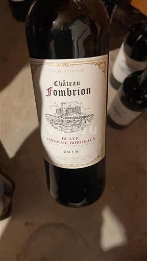 Bordeaux Blaye-côtes-de-bordeaux Château Fombrion 2019