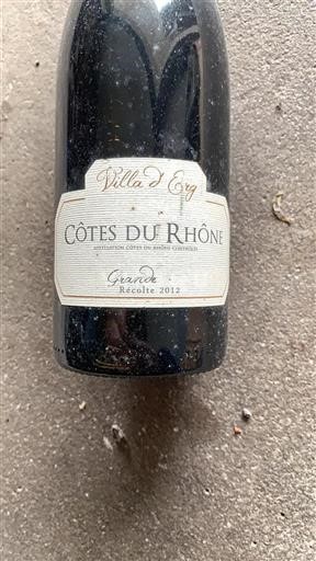 Valle del Rodano Côtes-du-Rhône Villa Erg Grande Récolte 2012