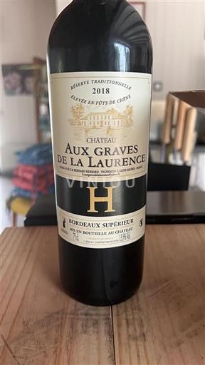 Bordeaux Bordeaux superiore Aux Graves De La Laurence Réserve Traditionnelle 2018