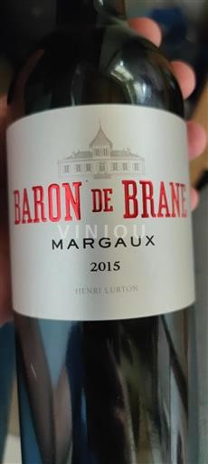 Bordeaux Margaux Henri Lurton Baron de Brane 2015