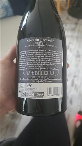 Dolina Loare Chinon Clos Du Pressoir 2018