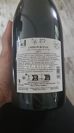 Loiretal Chinon Vignobles Du Paradis Evil Red 2021