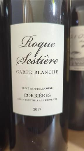 Languedoc Corbières Roque Sestière Carte Blanche 2017