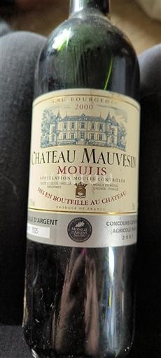Burdeos No especificado Cru Bourgeois Château Mauvesin 2000