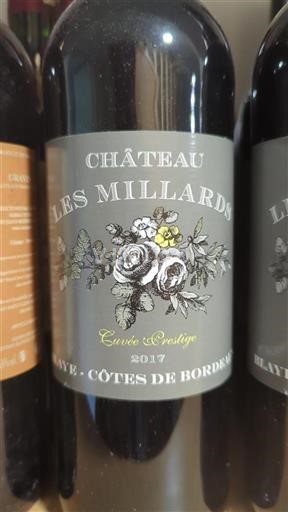 Bordeaux Blaye Côtes de Bordeaux Château Les Millards Prestige 2017