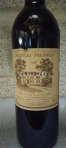 Bordeaux Ni doloceno Château Picoron 1998