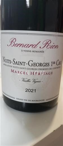 Bourgondië Nuits-saint-georges Premier Cru Domaine Bernard Rion Marcel Héritage 2021