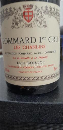 Vin Rouge sec Les Chanlins Louis Boillot Non millésimé France Bourgogne Premier Cru