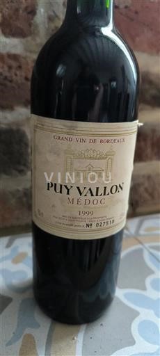 Bordeaux Médoc Puy Vallon 1999