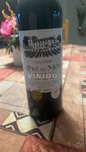 Bordeaux Château Le Pré Du Moine 2015