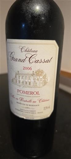 Bordeaux Pomerol Château Grand Cassat 2006