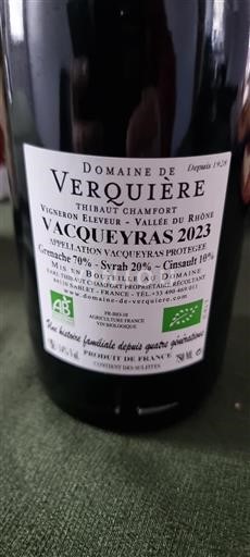 Rhônevallei Vacqueyras Domaine Verquière 2023