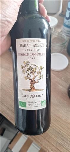 Bordeaux Puisseguin-Saint-Émilion Château L'anglais Cap Nature 2015
