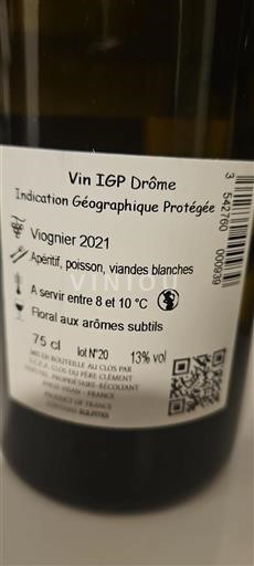 Alpes et pays Rhodaniens Drôme Clos Du Père Clément 2021