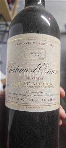 Bordeaux Haut-Médoc Cru Artisan Château Osmond 2002