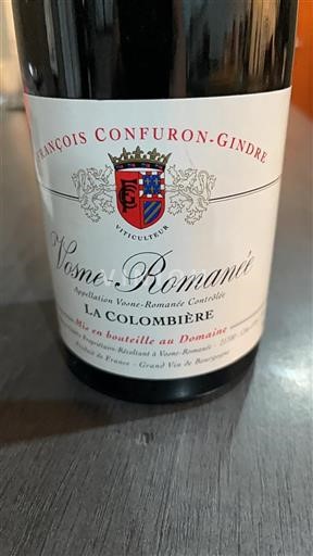 Borgogna Vosne-Romanée François Confurongindre La Colombière 2021
