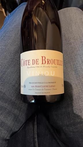 Beaujolais Côte-de-brouilly Jeanclaude Lapalu 2022
