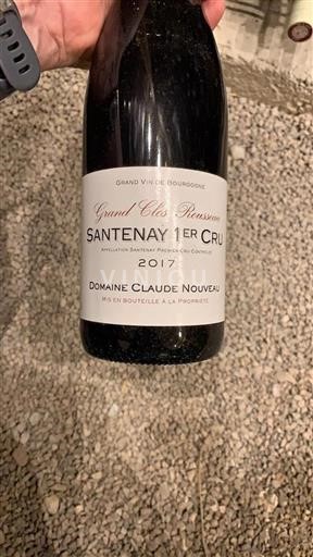 Borgogna Santenay Premier Cru Domaine Claude Nouveau Grand Clos Rousseau 2017