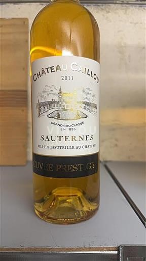 Bordeaux Sauternes Grand Cru Classé Château Caillou Cuv%c3%a9e Prestige 2011