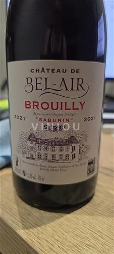 Beaujolais Brouilly Bel Air Saburin 2021