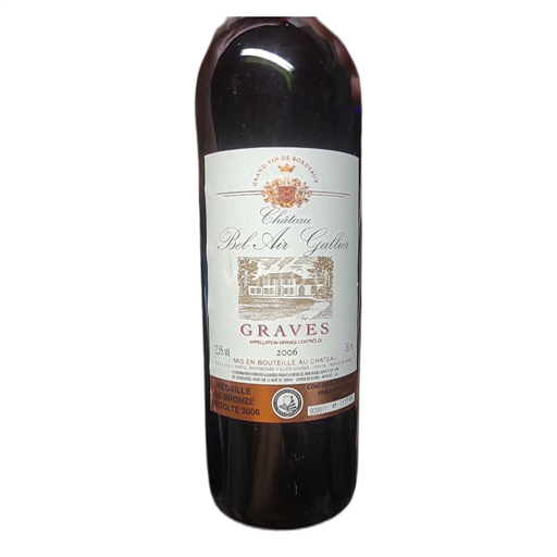 Bordeaux Graves Château Belair Gallier 2006 2006