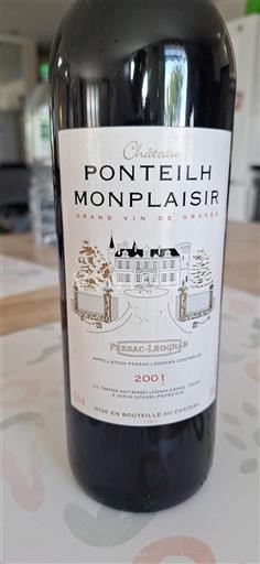 Bordeaux Pessac-Léognan Château Ponteilh Monplaisir 2001