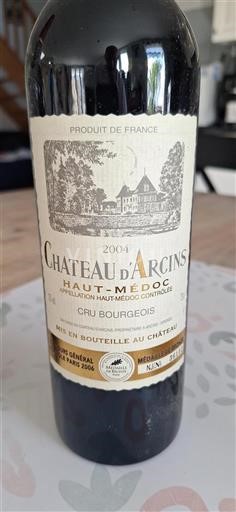 Bordeaux Haut-Médoc Cru Bourgeois Château Arcins 2004