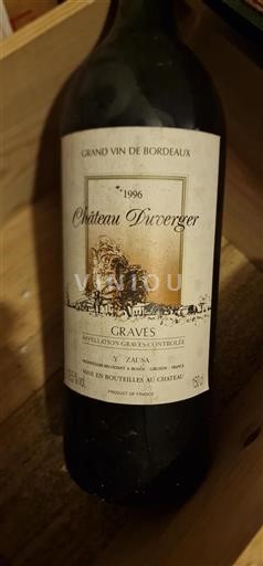 Bordeaux Graves Château Duverger 1996