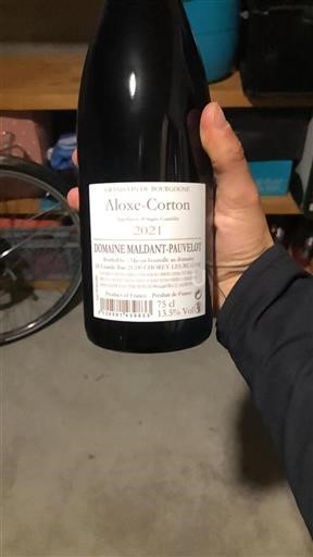 Vin Rouge sec Domaine Maldant-Pauvelot 2021 France Bourgogne Aloxe-Corton