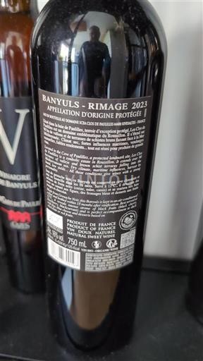 Vin Rouge sec Rimage Clos de Paulilles 2023 France Roussillon Banyuls