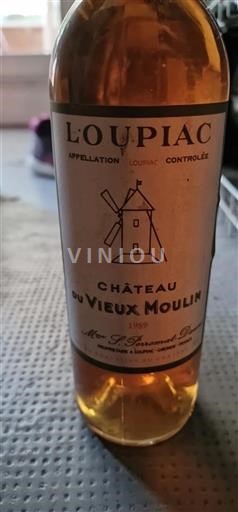 Bordeaux Loupiac Domaine Vieux Moulin 1989