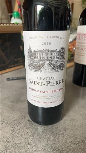 Bordeaux Lussac-saint-émilion Château Saint Pierre 2016