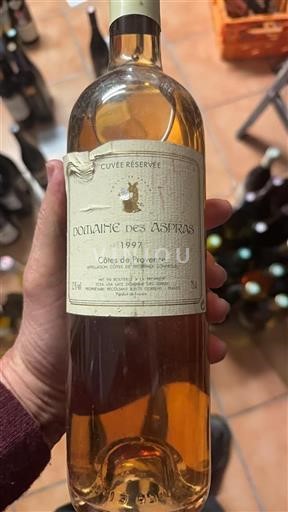 Vin Rosé sec Réservée Domaine Des Aspras 1997 France Provence Côtes-de-provence