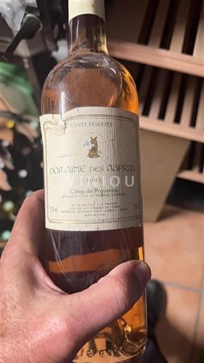 Vin Rosé sec Cuvée Réservée Domaine Des Aspras 1997 France Provence Côtes-de-provence