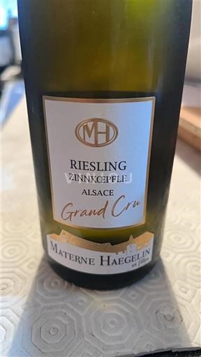 Vin Blanc sec Riesling Zinnkoepfl%c3%a9 Materne Haegelin et filles Non millésimé France Alsace Alsace Grand Cru
