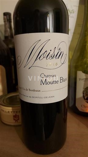 Bordeaux Bordeaux Supérieur Château Moutte Blanc Moisin 2016