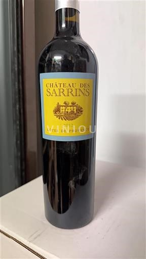 Vin Rouge sec Château Des Sarrins 2012 France Provence Côtes-de-provence