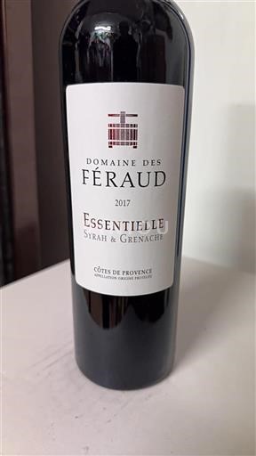 Vin Rouge sec Essentielle Domaine Des Féraud 2017 France Provence Côtes-de-provence