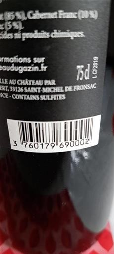 Bordéus Fronsac Château Gazin 2019