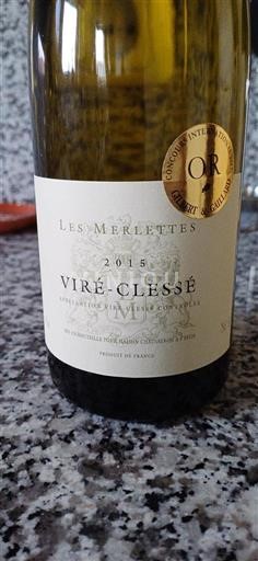 Borgonha Viré-clessé Maison Chausseron Les Merlettes 2015