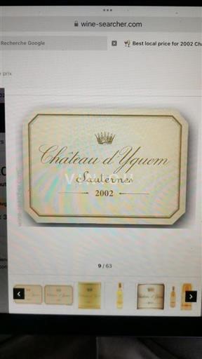 Bordeaux Sauternes Château Yquem 2002
