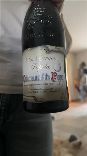 Vale do Ródano Châteauneuf-du-Pape Maison Benedetti Les Larmes Papales 2008