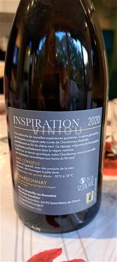 Vin Blanc sec Inspiration Domaine Christian Gauthier 2020 France Vallée de la Loire Val de Loire