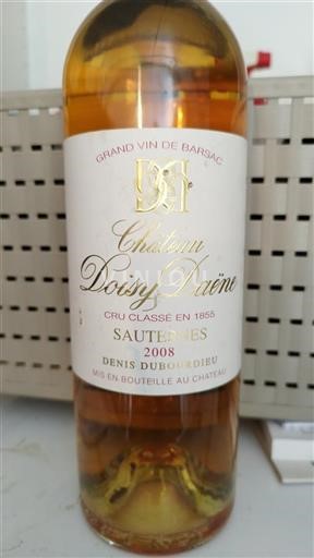 Bordeaux Sauternes Grand Cru Château Doisydaëne 2008