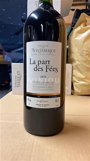 Bordeaux Côtes de Bourg Château Monteberiot La part des Fées 2016