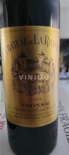 Bordeaux Fronsac Château La Rivière 1996