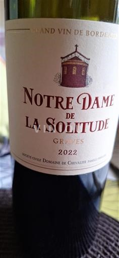 Bordeaux Graves Domaine Chevalier Notre Dame de la Solitude 2022