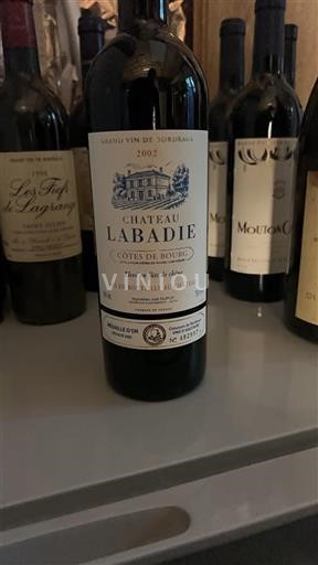 Bordeaux Côtes-de-bourg Château Labadie 2002